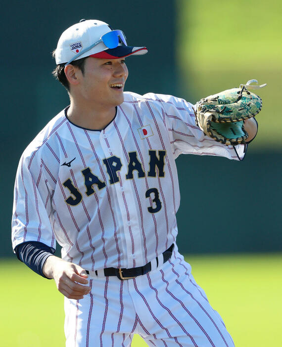 練習に励む日本ハム清宮（撮影・上山淳一）