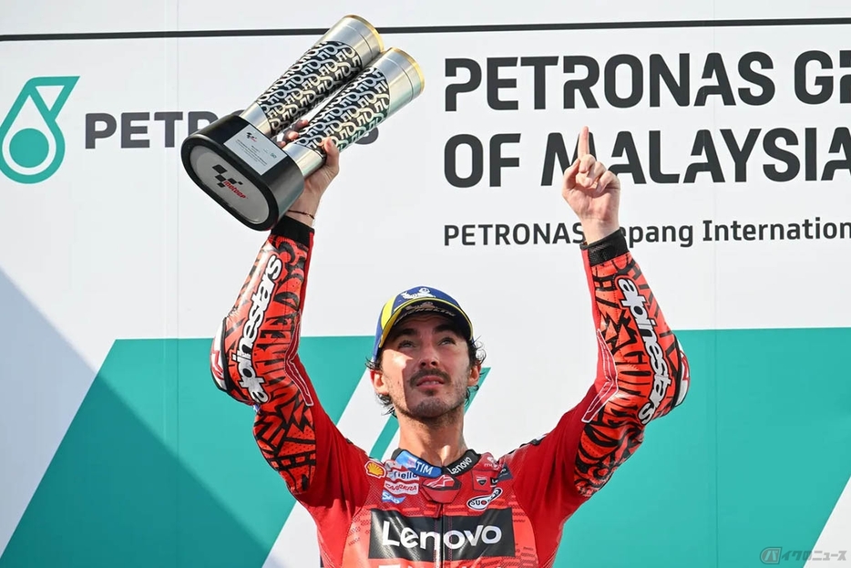 MotoGP2024第19戦マーレシアGP決勝レースを制したフランセスコ・バニャイア選手（ドゥカティ・レノボ・チーム）