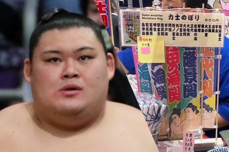 大の里（左、時事通信フォト）のグッズは売り切れも続出