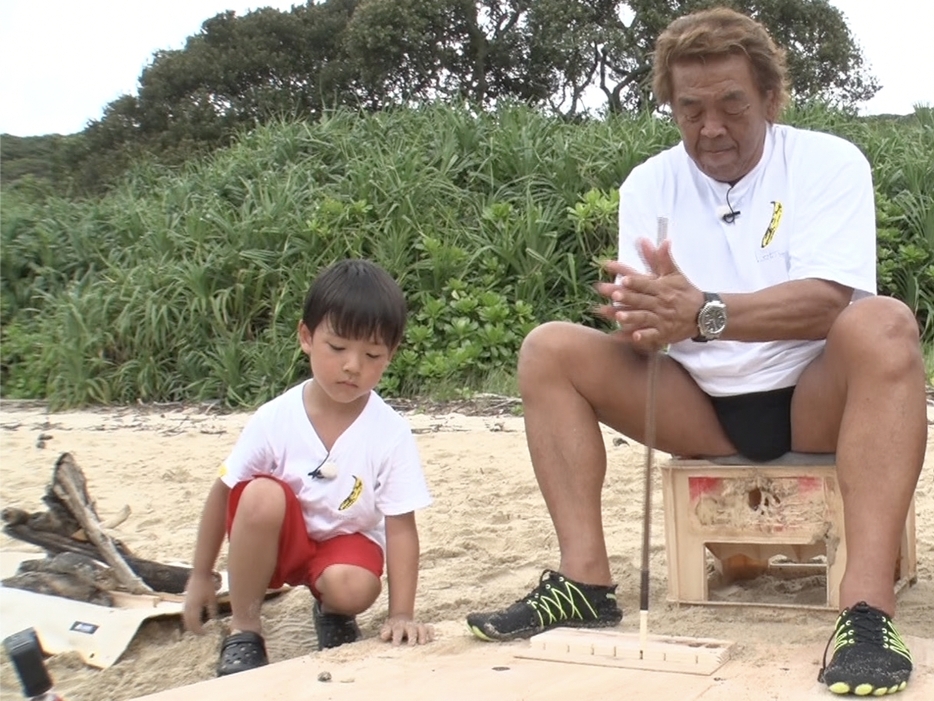 長州力と孫の由真くん