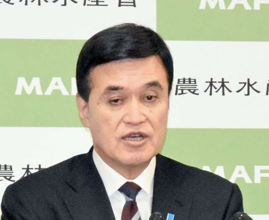 農相退任会見に臨む小里泰弘氏＝１１日、農林水産省