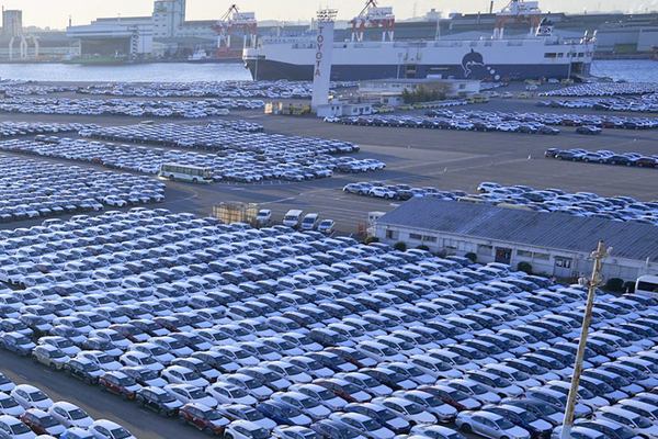 トヨフジ海運のトヨタ完成車輸送のイメージ（画像：トヨフジ海運）。