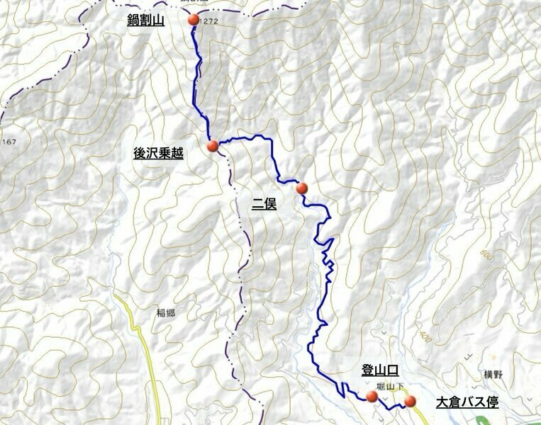 大倉バス停から「大倉尾根」ではなく「二俣・後沢乗越」経由で鍋割山へ！