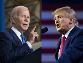 Joe Biden and Donald Trump Photographers: Jim Lo Scalzo/EPA/Bloomberg; Al Drago/Bloomberg