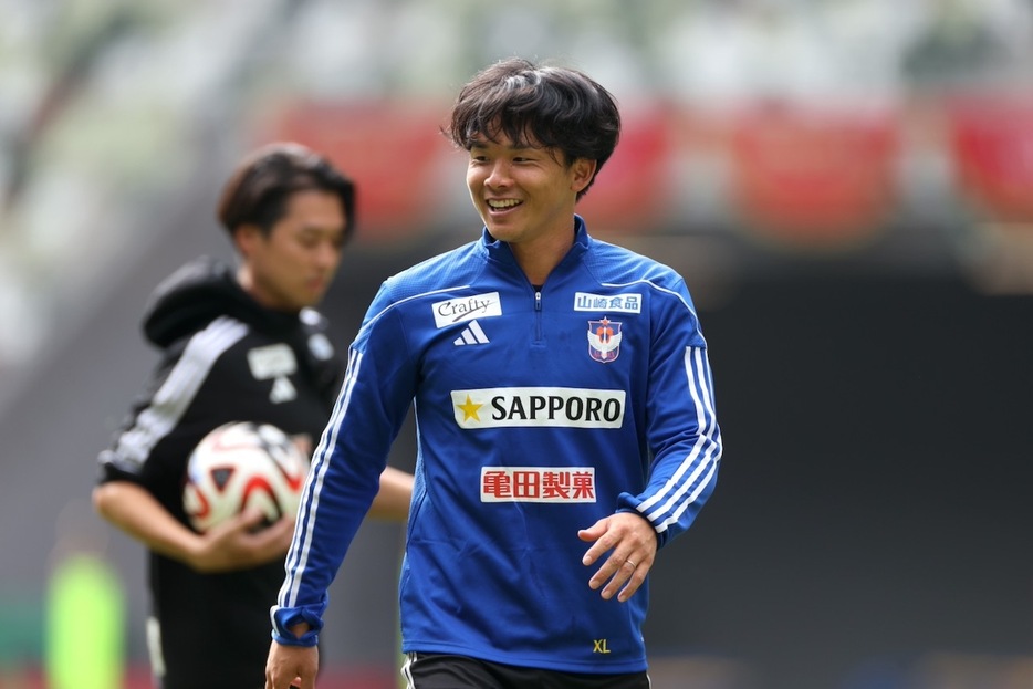 藤原奏哉はリラックスして前日練習を終えた（写真◎J.LEAGUE）