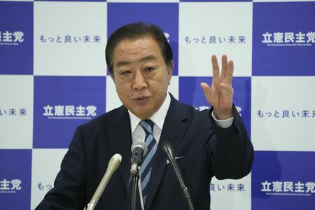 記者会見する立憲民主党の野田代表＝1日午前、国会（写真：共同通信社）