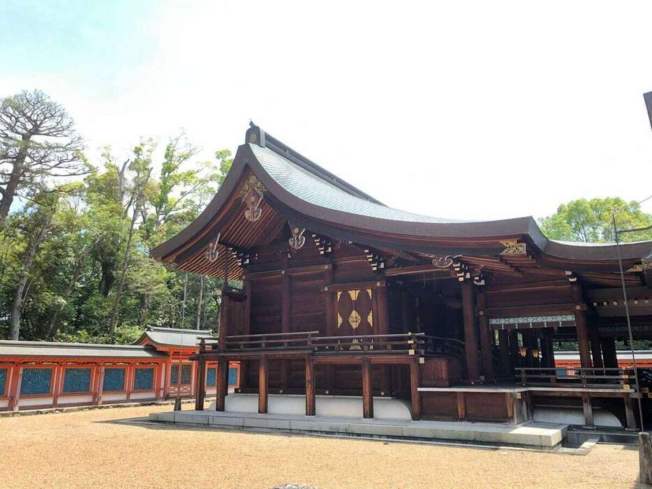 普段は非公開となっている平安神宮の本殿＝京都市左京区（平安神宮提供）