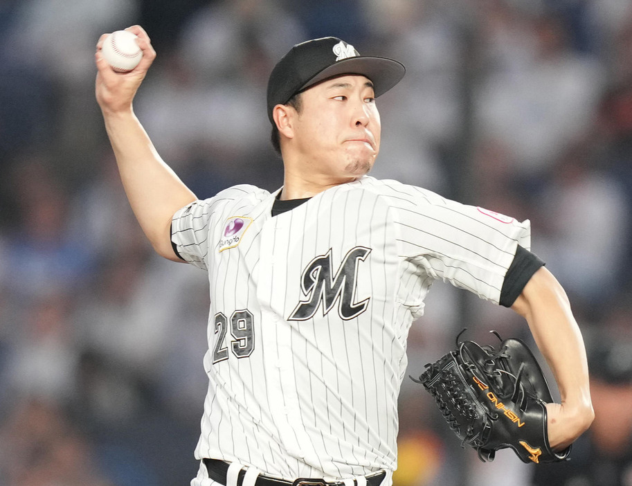 ロッテ西野勇士（2024年撮影）