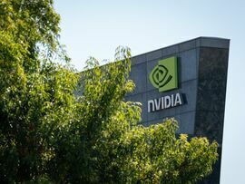 <p>The Nvidia headquarters in Santa Clara, California, US</p>