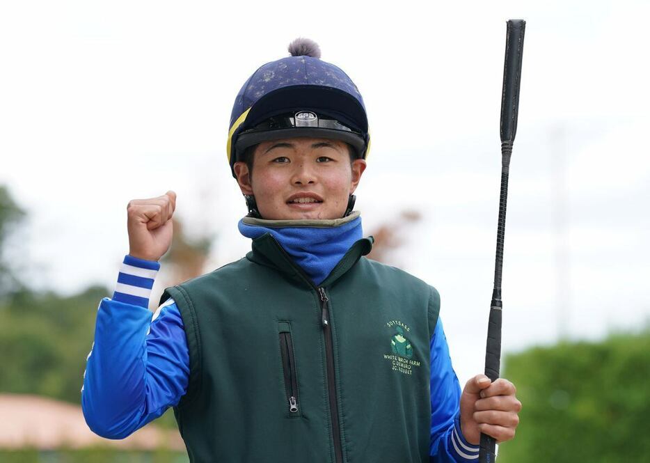 田口貫太騎手＝栗東トレセン（撮影・岩川晋也）