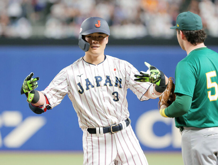 ２回無死、右前安打を放った清宮幸太郎（カメラ・上村　尚平）