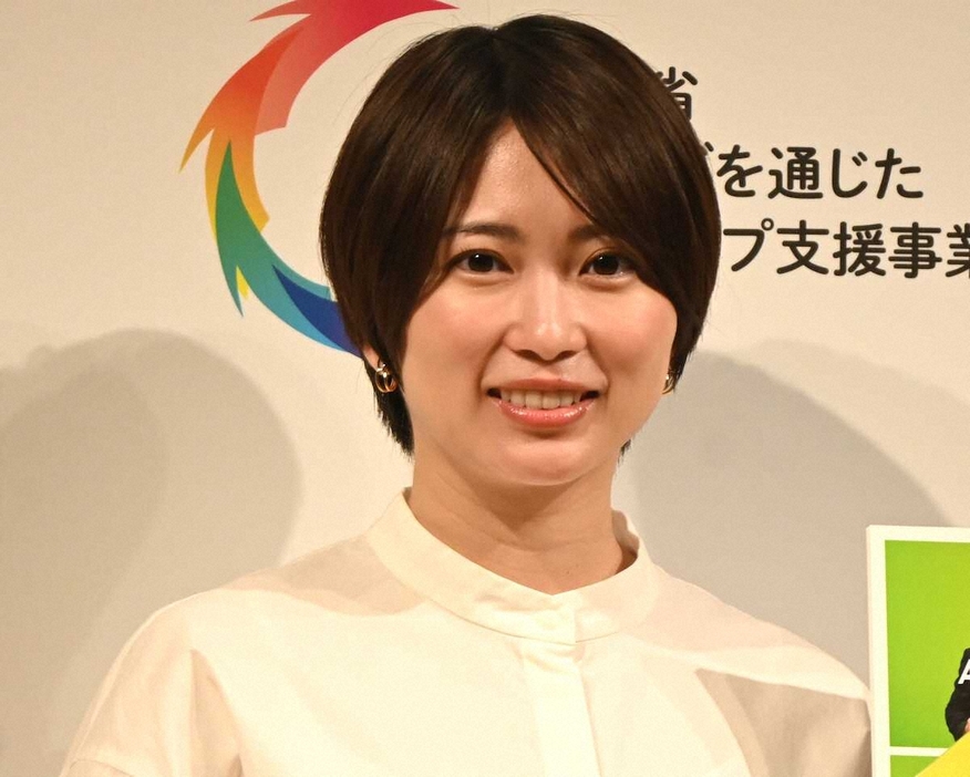 発表会に登壇した志田未来（撮影・小渕　日向子）