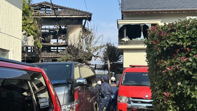 火事があった現場　岡山・南区芳泉