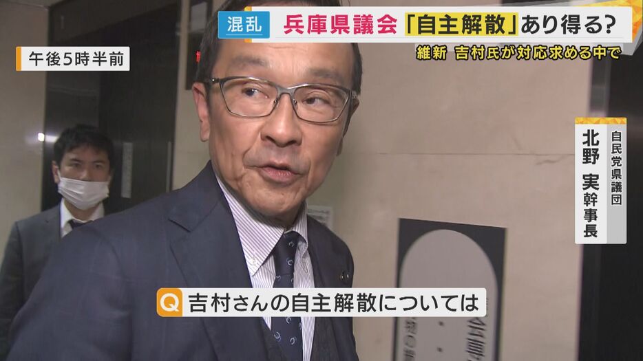 自民党県議団 北野実幹事長