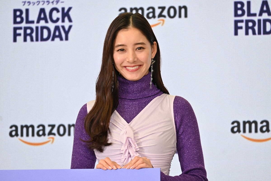 「Amazon　ブラックフライデー」発表会に出席した新木優子（撮影・糸賀日向子）