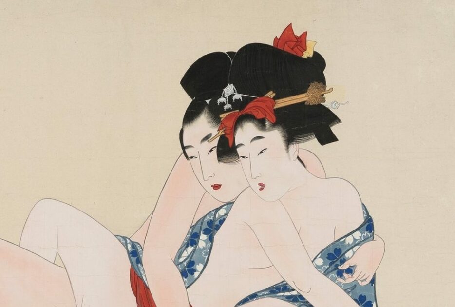 喜多川歌麿「夏夜のたのしみ」（部分）　個人蔵【通期展示】