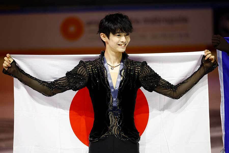 GPシリーズ・フランス杯で銀メダルを獲得した島田高志郎【写真：ロイター】