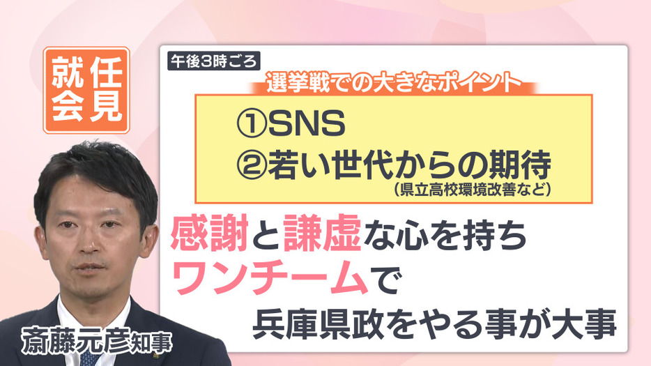 就任会見では「感謝の気持ちと謙虚な心」を強調