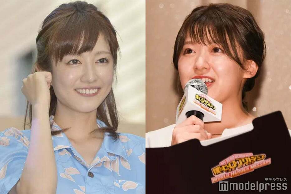 滝菜月アナ、尾崎里紗アナウンサー