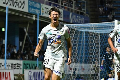 ゴールを決めたFW加藤陸次樹 [写真]＝J.LEAGUE via Getty Images