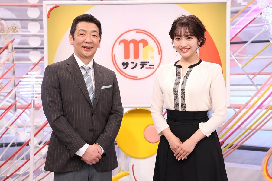 宮根誠司とフジ藤本万梨乃アナ　※画像は『Mr.サンデー』の公式Xより