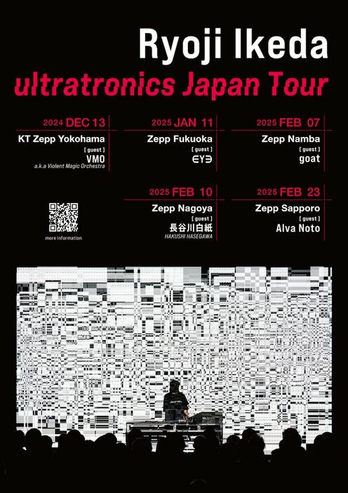 池田亮司「ultratronics Japan Tour」ビジュアル