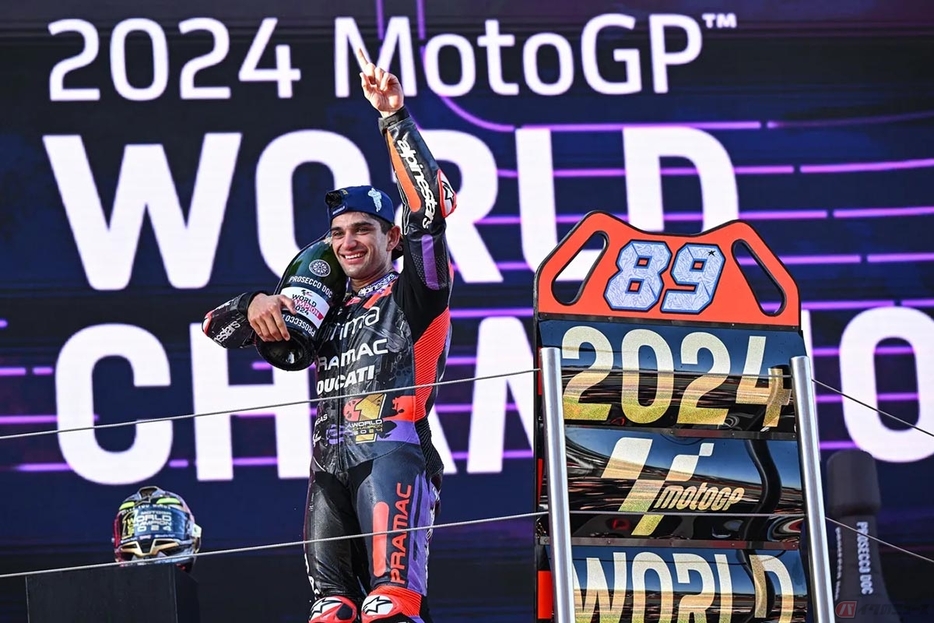 MotoGP2024シリーズチャンピオンに輝いたホルヘ・マルティン選手（プリマ・プラマック・レーシング）