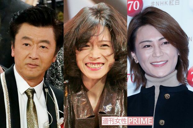 左から桑田佳祐、中森明菜、氷川きよし