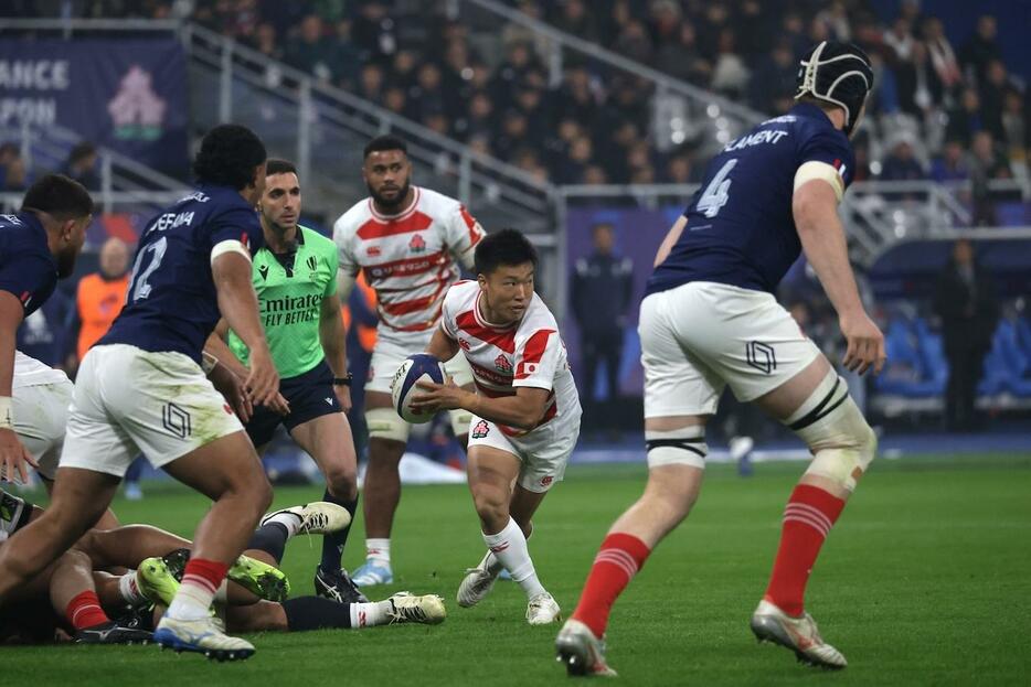 日本代表で初のゲームキャプテンを務める齋藤直人(©︎JRFU)