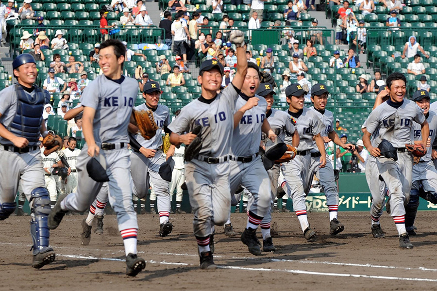 2008年夏の甲子園に出場した慶応ナイン【写真提供：産経新聞社】