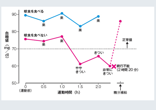 朝食の有無と運動能力との関係 (山本、2000・再掲)