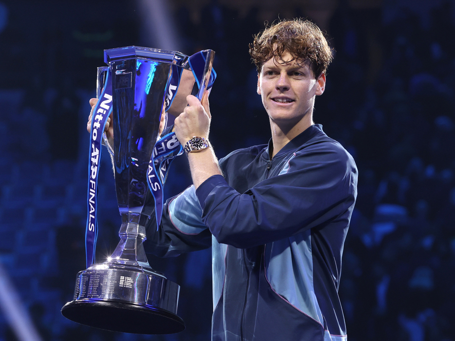 「Nitto ATPファイナルズ」（イタリア・トリノ）で大会初優勝を飾ったヤニク・シナー（イタリア）（Getty Images）