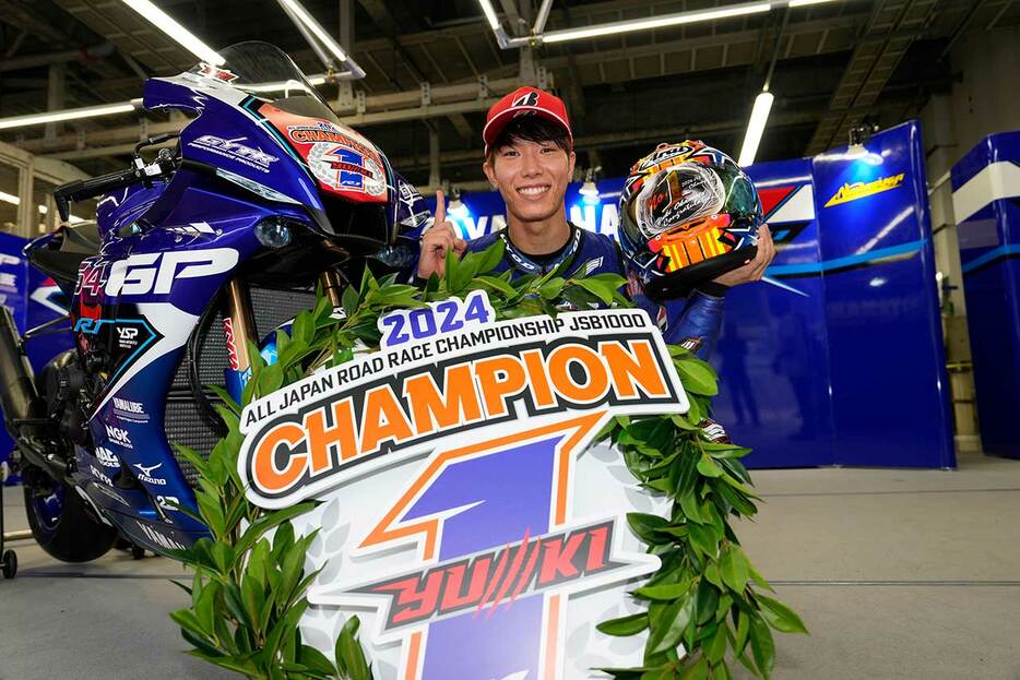 最高峰初チャンピオンに輝いた岡本裕生（YAMAHA FACTORY RACING TEAM 2）／2024全日本ロード第8戦鈴鹿 JSB1000