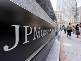 <p>JP Morgan Chase & Co. signage at the company's offices in New York, US, on Thursday, Sept. 19, 2024.</p>