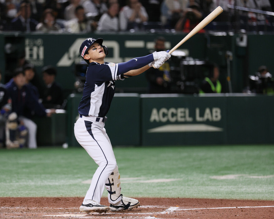 アジアプロ野球チャンピオンシップの日本戦に出場した韓国の金倒永＝２０２３年１１月、東京ドーム