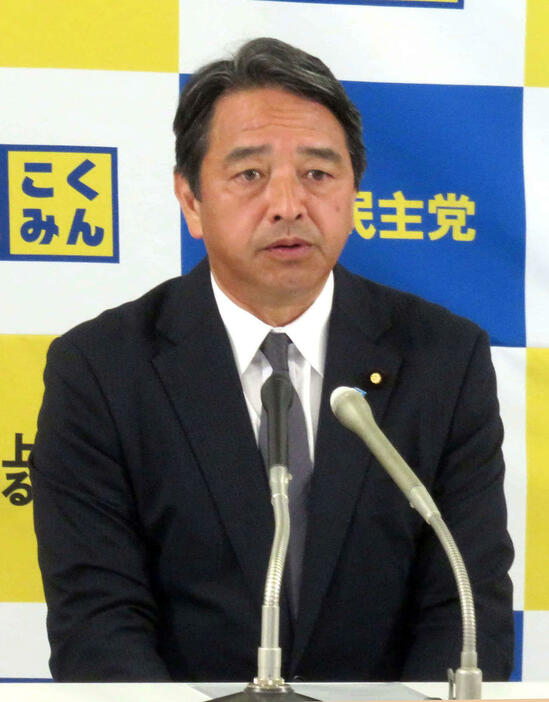 国民民主党の榛葉賀津也幹事長（2023年8月4日撮影）