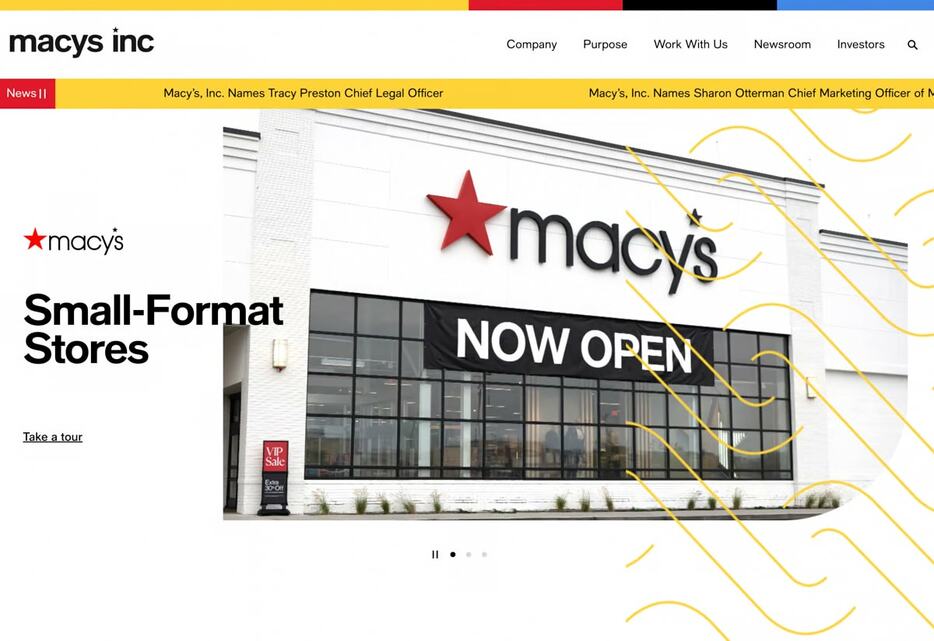 Macy's トップページより Image by: Macy's