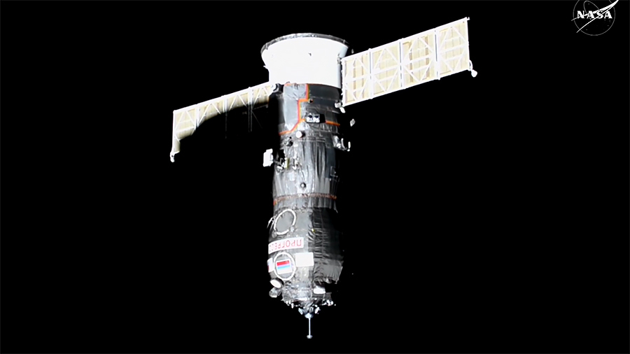 国際宇宙ステーション（ISS）に接近する無人補給船「プログレス（Progress）MS-29」（Credit: NASA+）