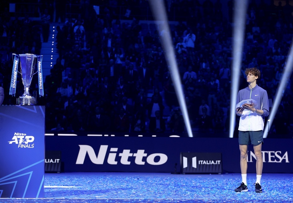 写真は2023年Nitto ATPファイナルズ（イタリア・トリノ）で準優勝を飾ったヤニク・シナー（イタリア）（Getty Images）