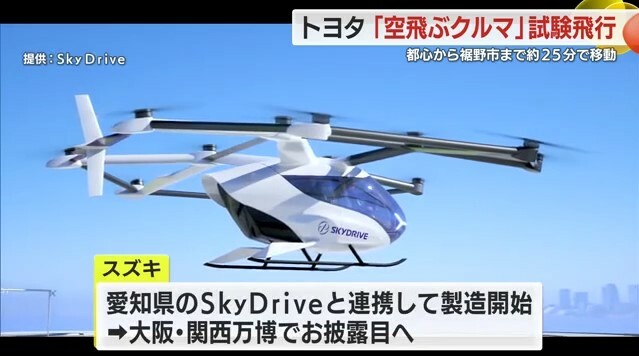 スズキがSkyDriveと開発中の機体イメージ