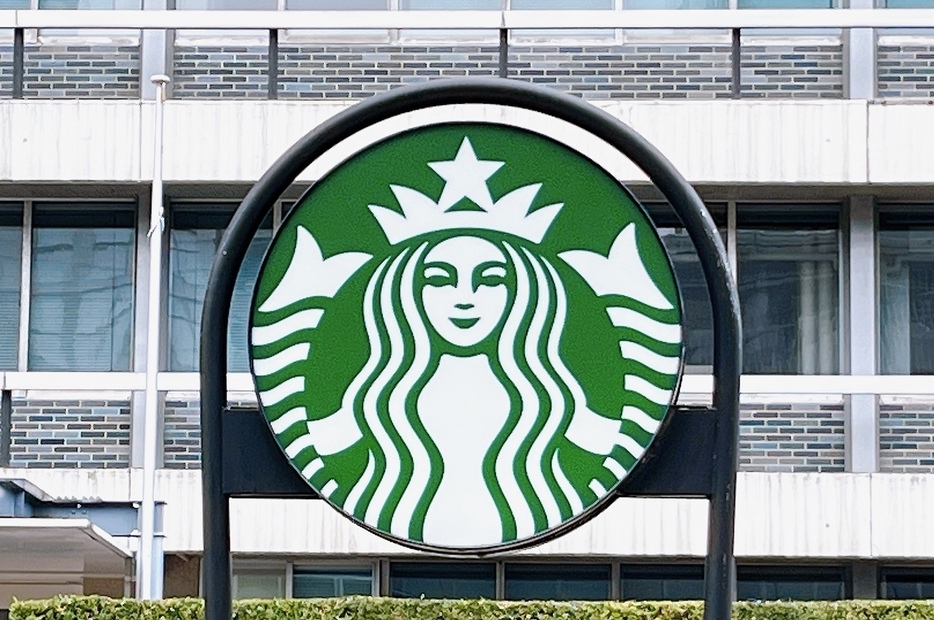 スターバックスの看板写真