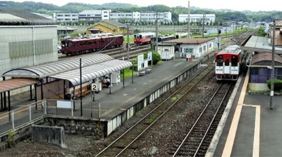 平成筑豊鉄道の車両基地や本社がある金田駅