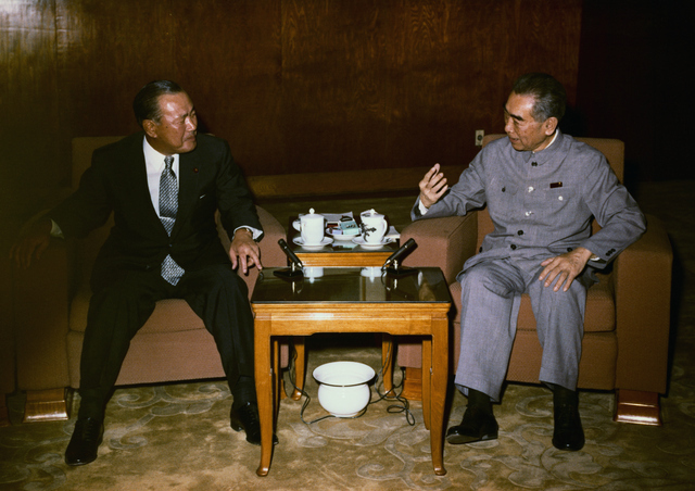 田名角栄首相(左)と周恩来首相(1972年)Photo/gettyimages