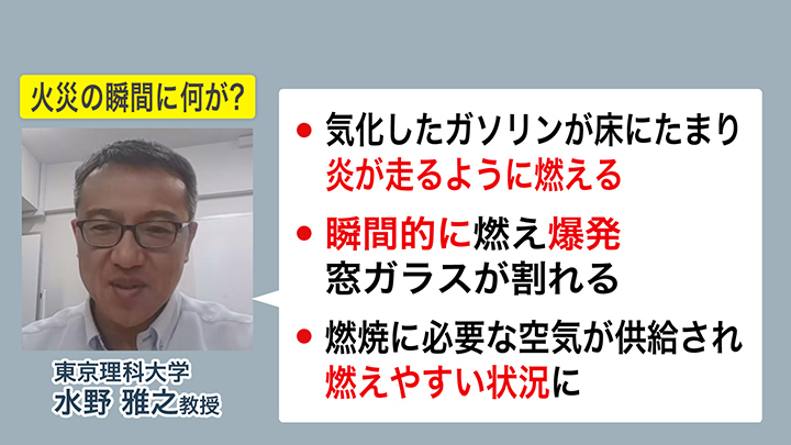 火災の瞬間、何が起きたのか