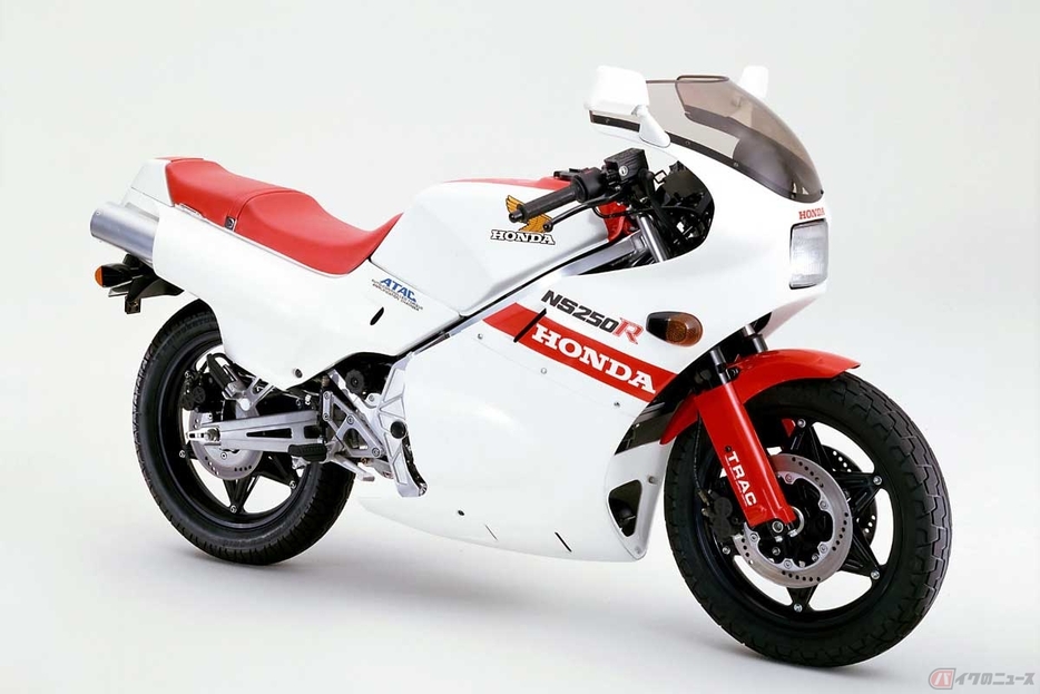 「NSコムスター」を装備するレーサーレプリカ「NS250R」（1984年）