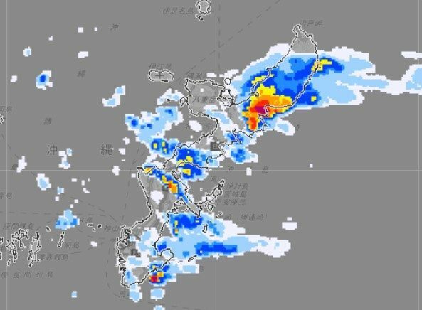 雨雲の動き（15日午前9時現在、気象庁HPより）