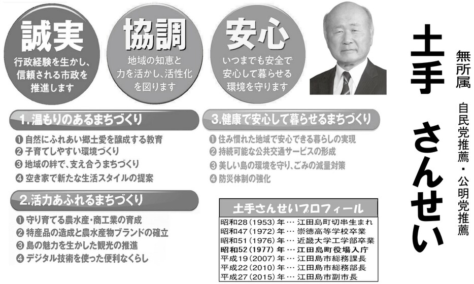 江田島市長選挙　選挙公報