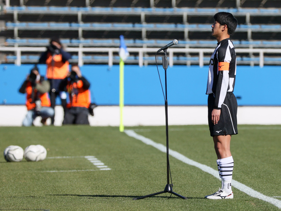 高校サッカーでは選手宣誓も行ったMF石倉潤征(Kaoru WATANABE/GEKISAKA)