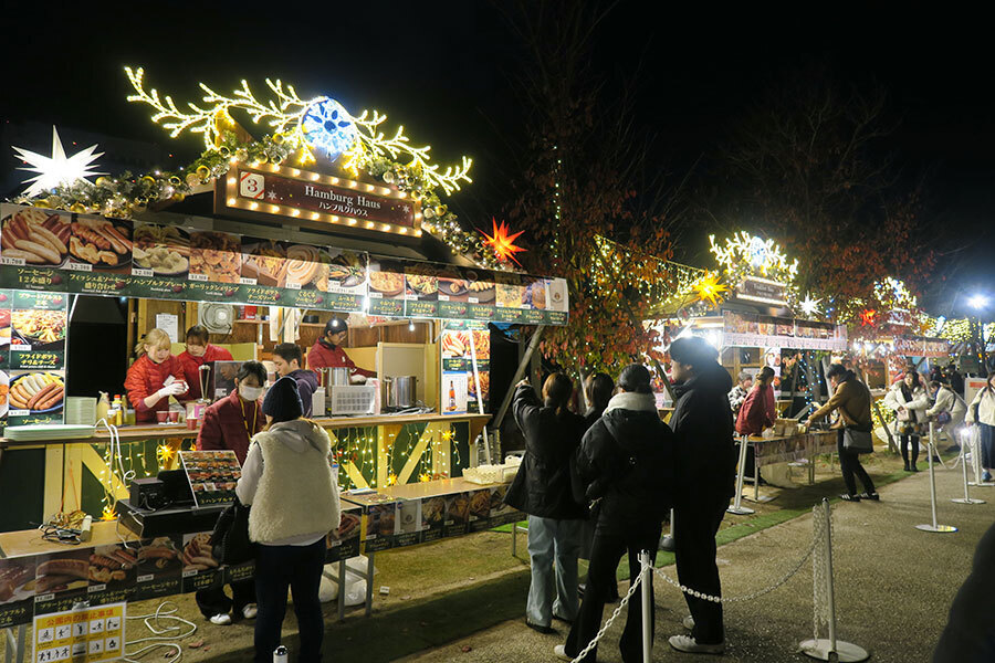 『クリスマスマーケットｉｎ大阪 てんしば 2024』の様子（11月29日・大阪市天王寺区）