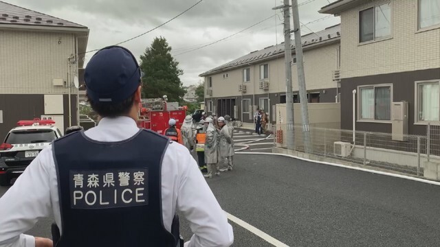 八戸市の出火現場（10月19日撮影）